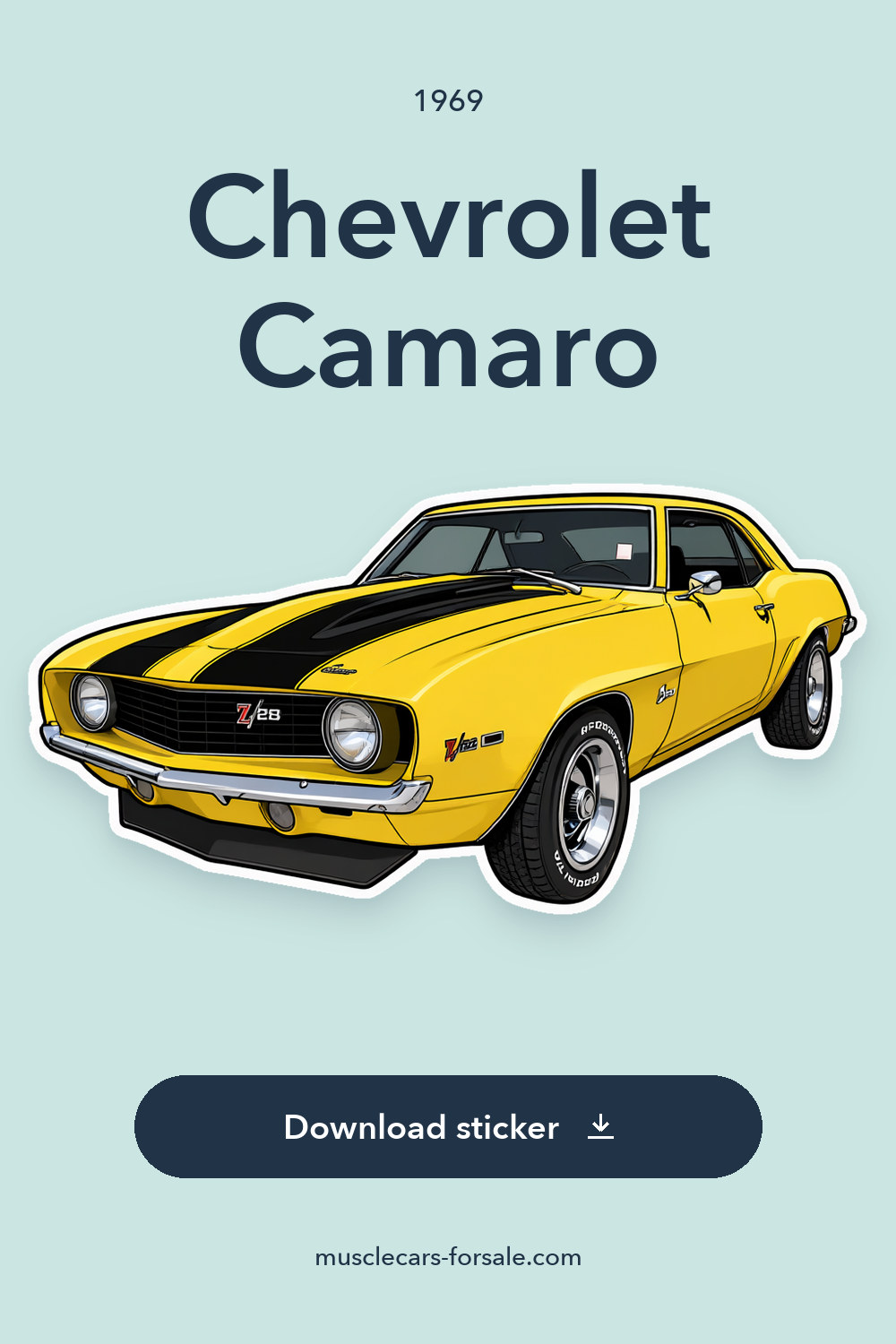 1969 Chevrolet Camaro sticker preview