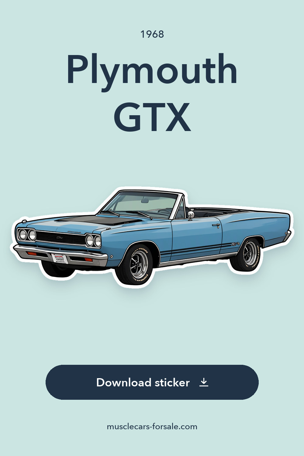 1968 Plymouth GTX sticker preview