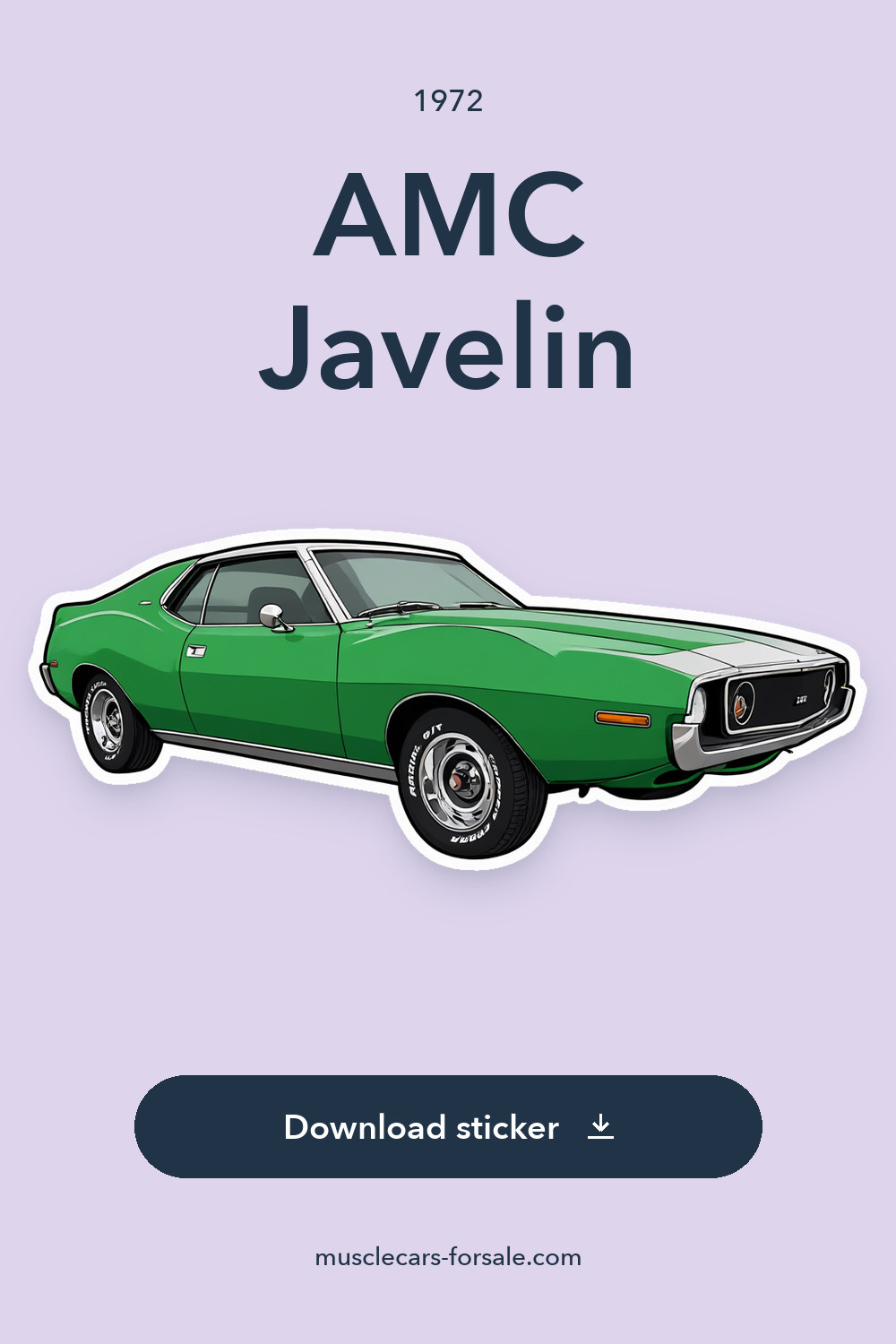 1972 AMC Javelin sticker preview