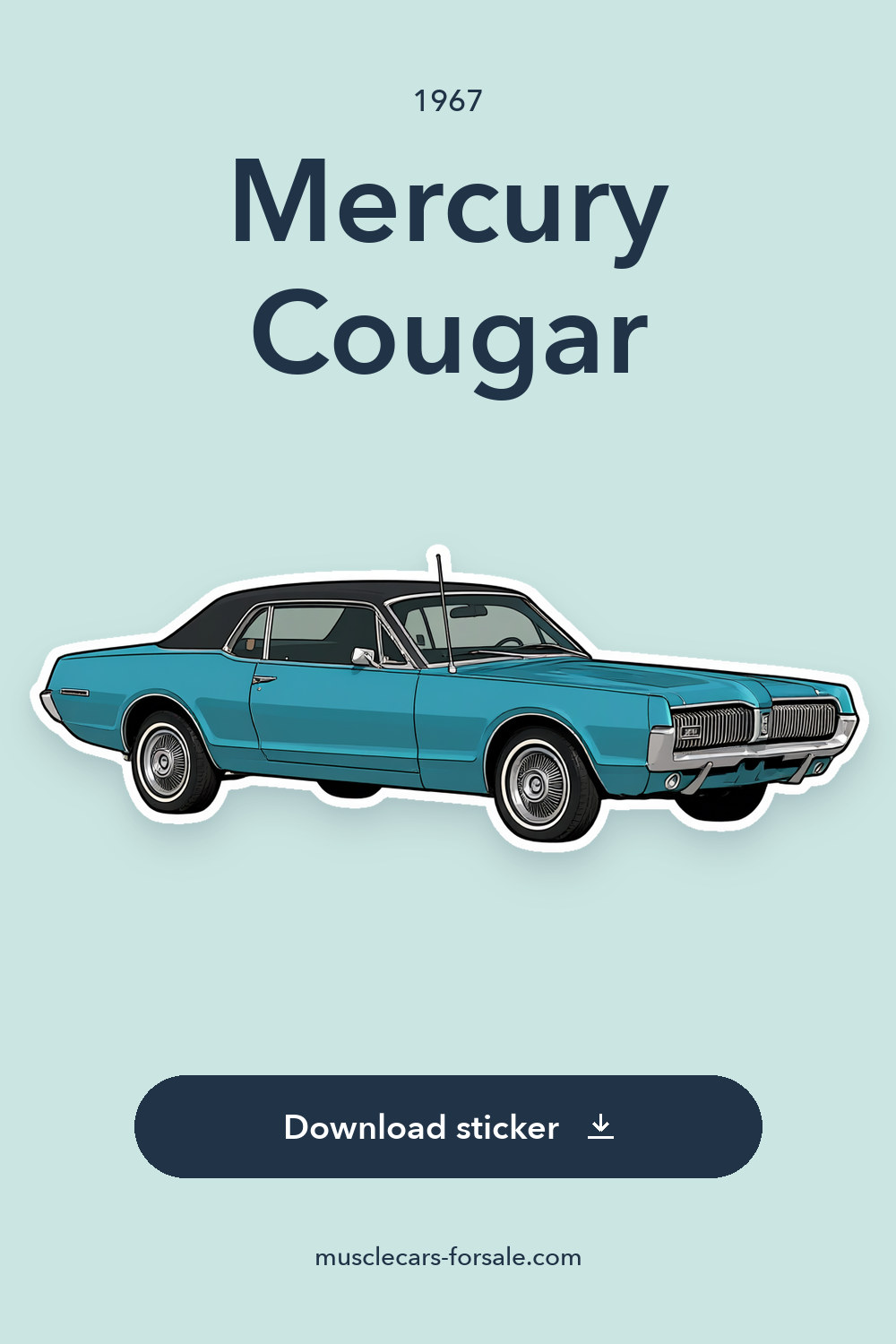 1967 Mercury Cougar sticker preview