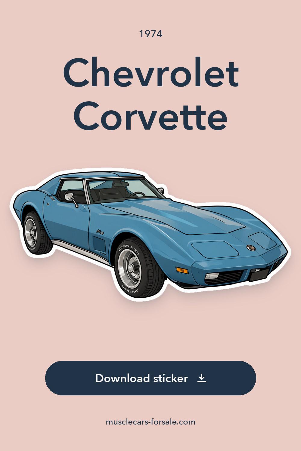 1974 Chevrolet Corvette sticker preview