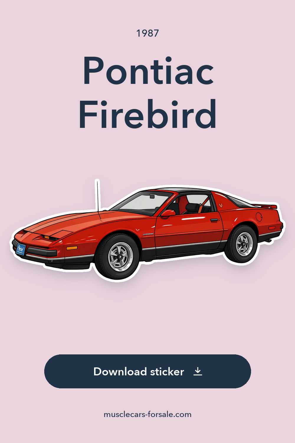 1987 Pontiac Firebird sticker preview