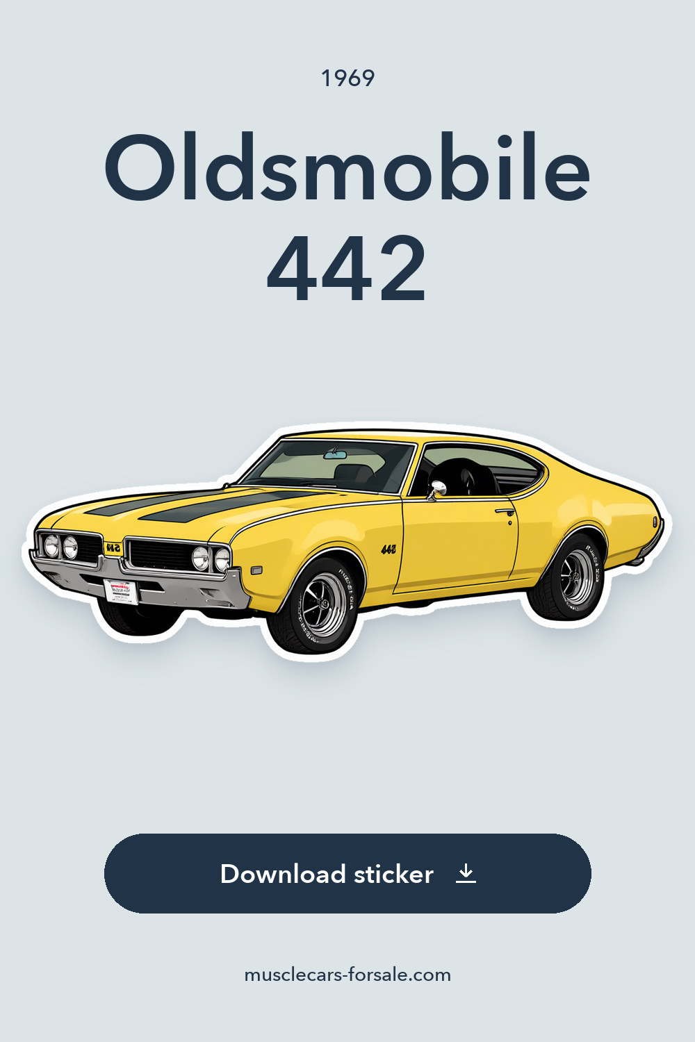 1969 Oldsmobile 442 sticker preview
