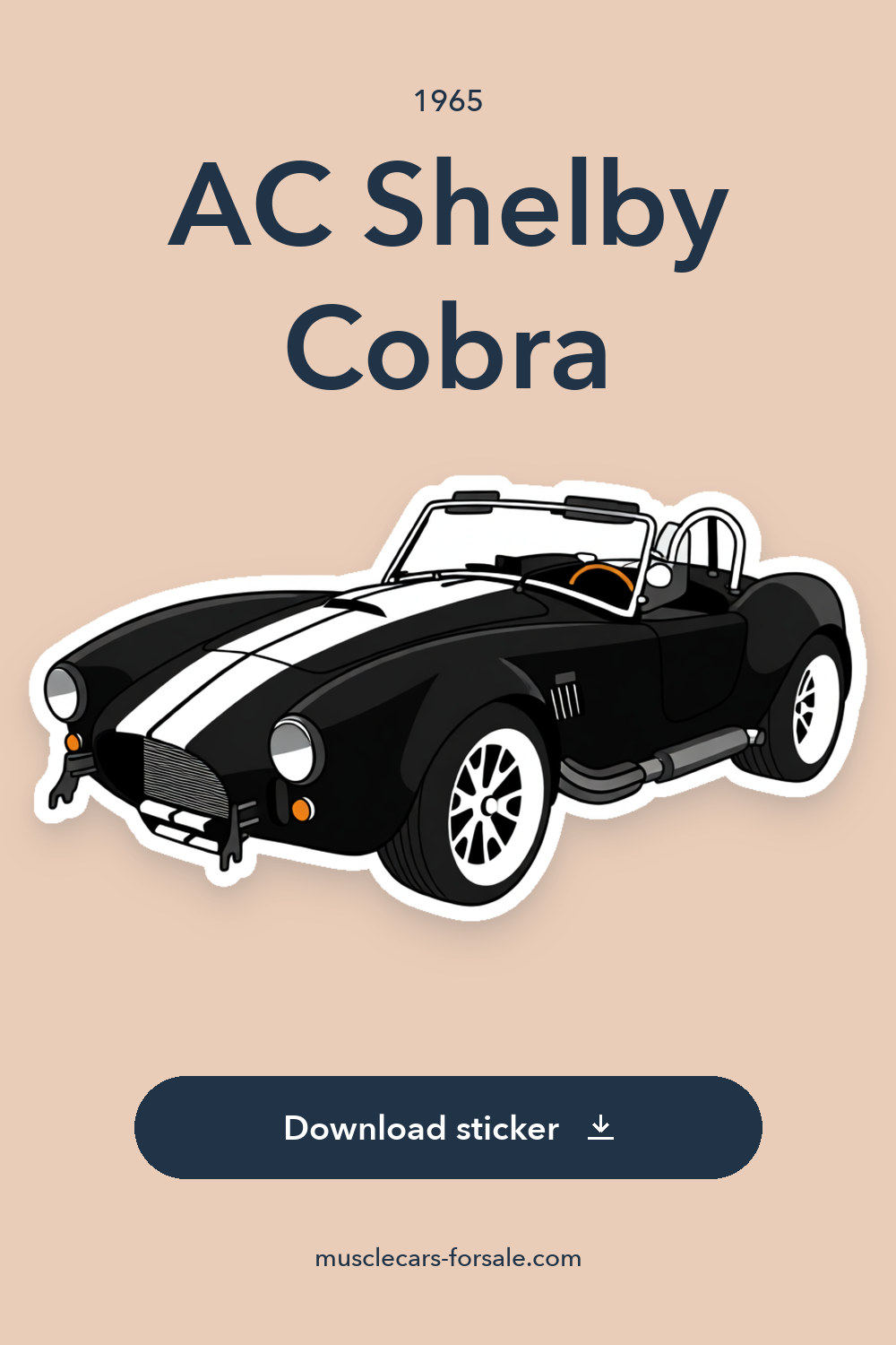 1965 AC Shelby Cobra sticker preview