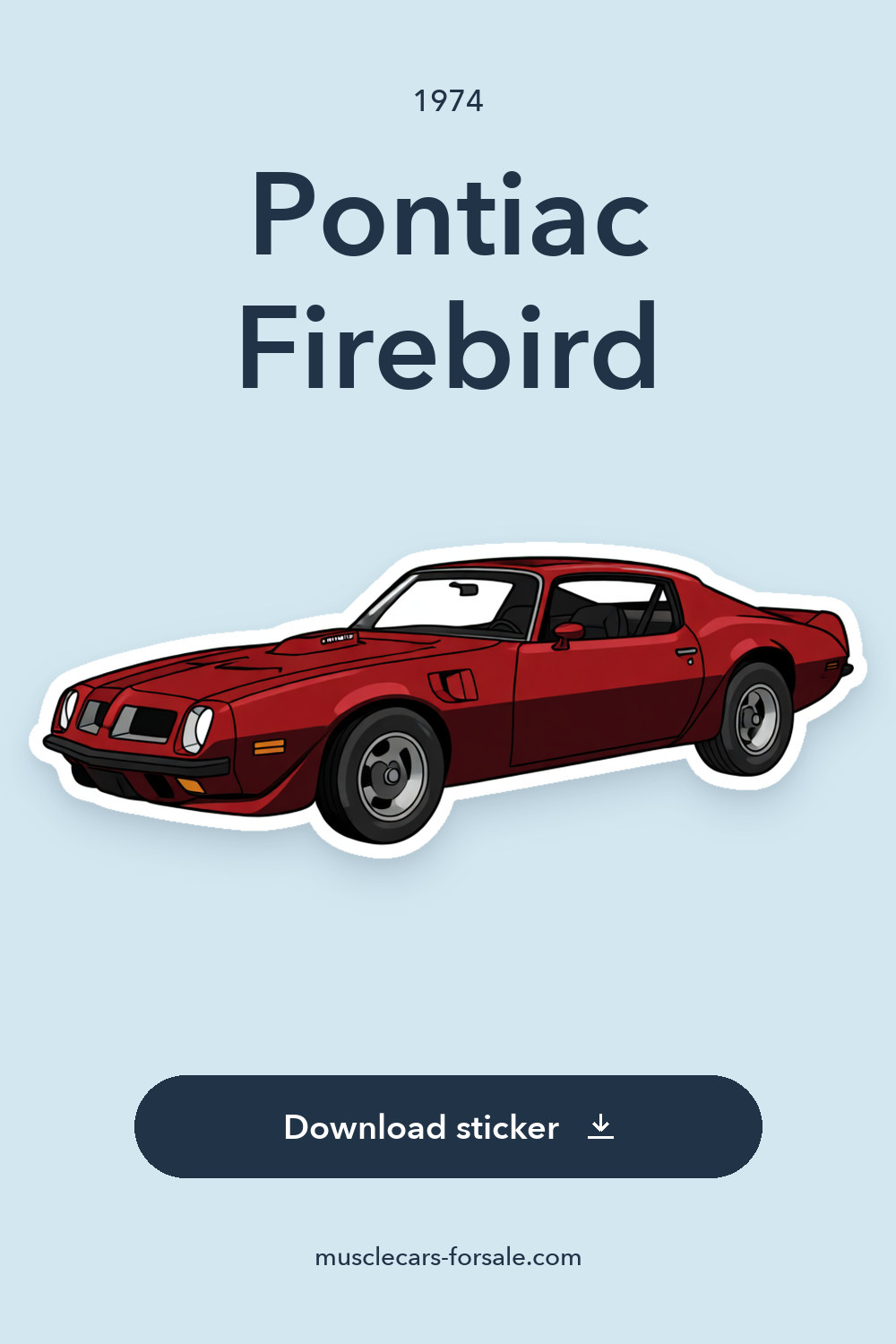 1974 Pontiac Firebird sticker preview