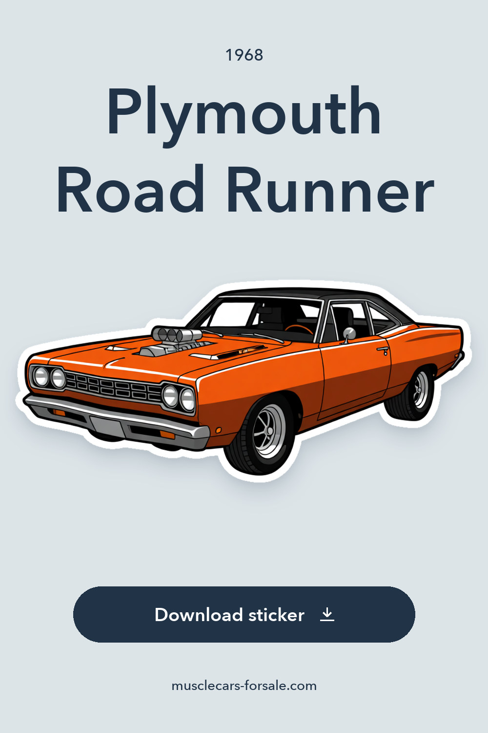 1968 Plymouth Road Runner sticker preview