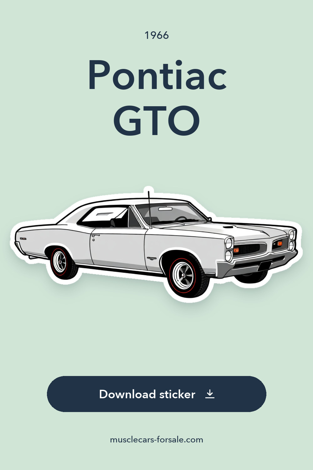 1966 Pontiac GTO sticker preview