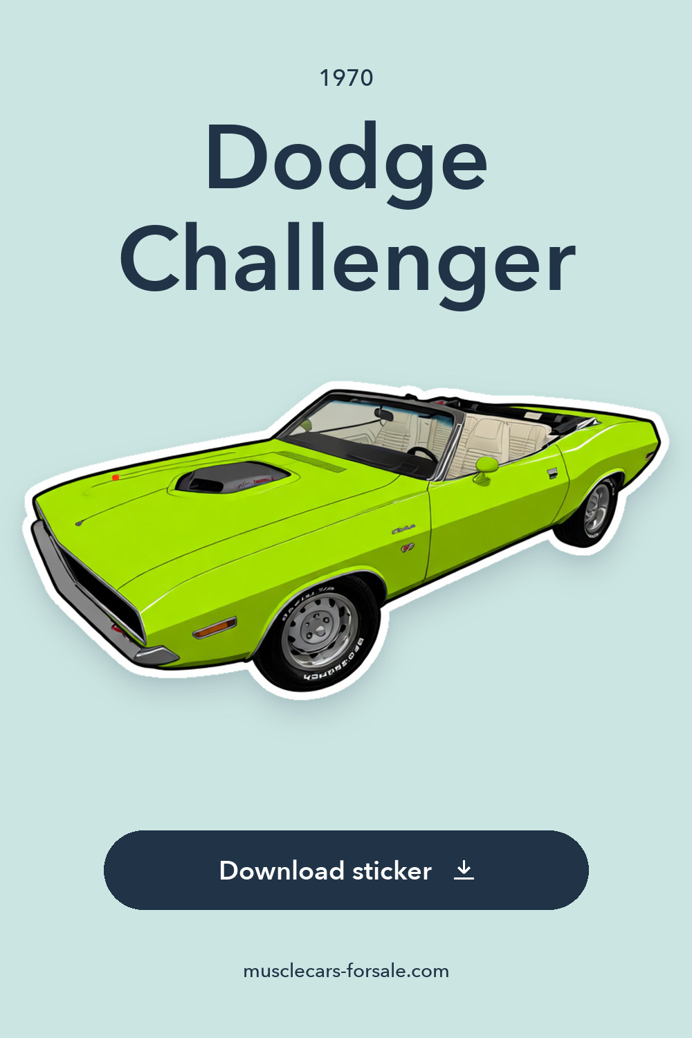 1970 Dodge Challenger sticker preview